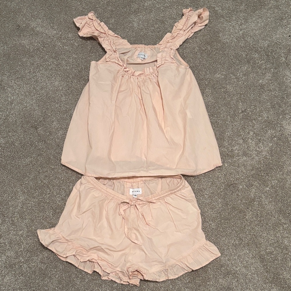 Piyama Nicolette Sleep Set Cotton Lyocell Blend in Blush